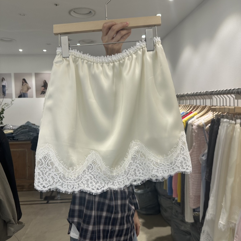 ACKER韓國直郵實拍女士新款休閑推薦熱賣26春夏職業短裙緞面ACKER短裙