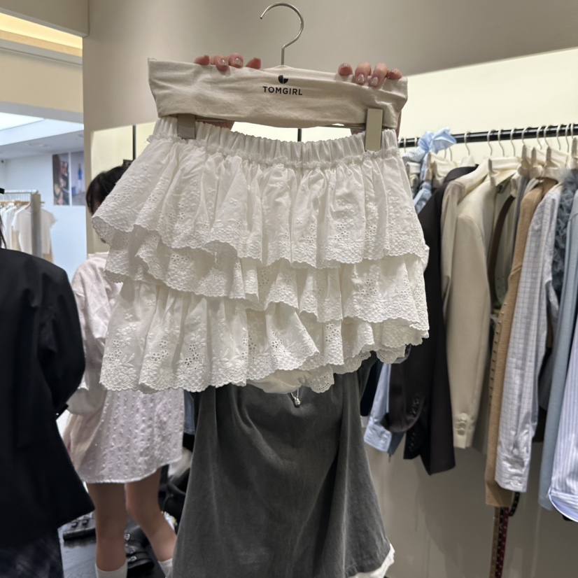 TOMGIRL韓國東大門代購女裝新品熱賣時尚人氣26春夏裙褲蕾絲TOMGIRL裙褲圖色1