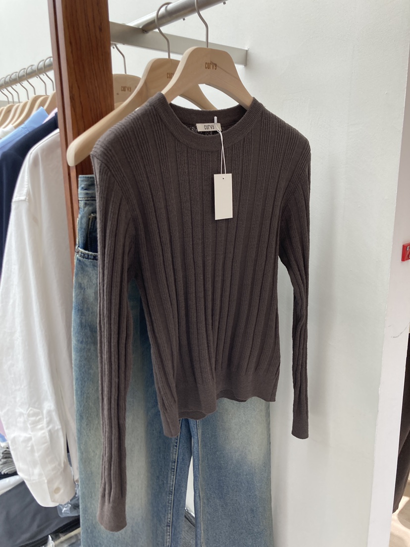 CURVY韓國代購女士新款休閑人氣職業真品時尚熱賣推薦針織衫CURVY針織衫圖色1