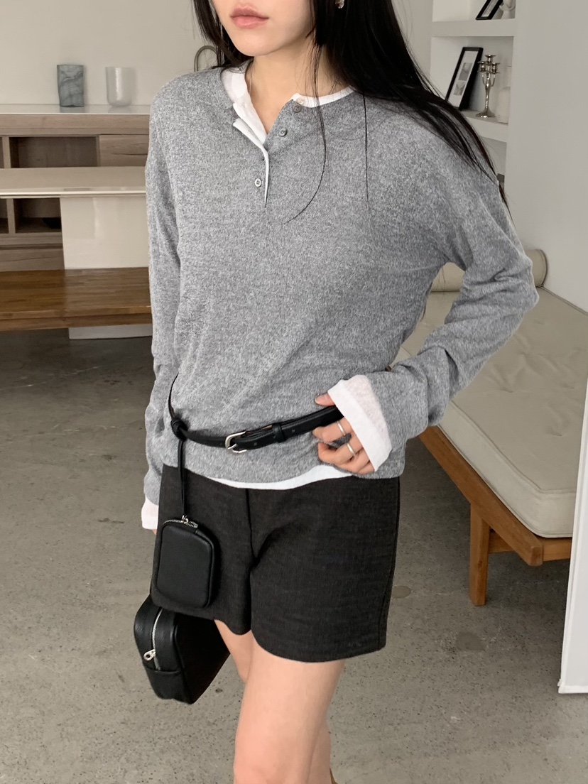 BAKING POWDER東大門代購女士新品推薦休閑時尚針織衫紐扣BAKING POWDER針織衫