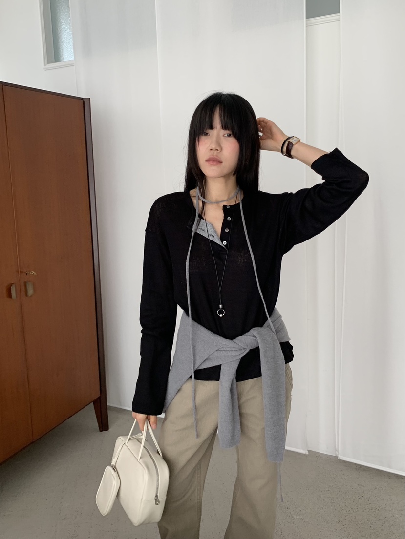 BAKING POWDER東大門代購女士新品推薦休閑時尚針織衫紐扣BAKING POWDER針織衫