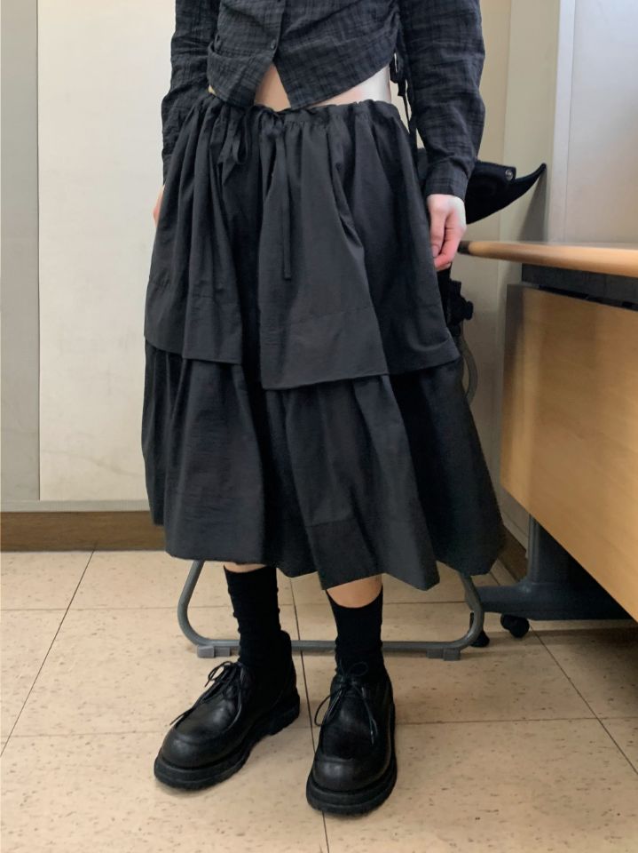 LIVE FOREVER韓國直郵女裝新款推薦26春夏人氣半身裙中短裙LIVE FOR_EVER半身裙/中短裙圖色1