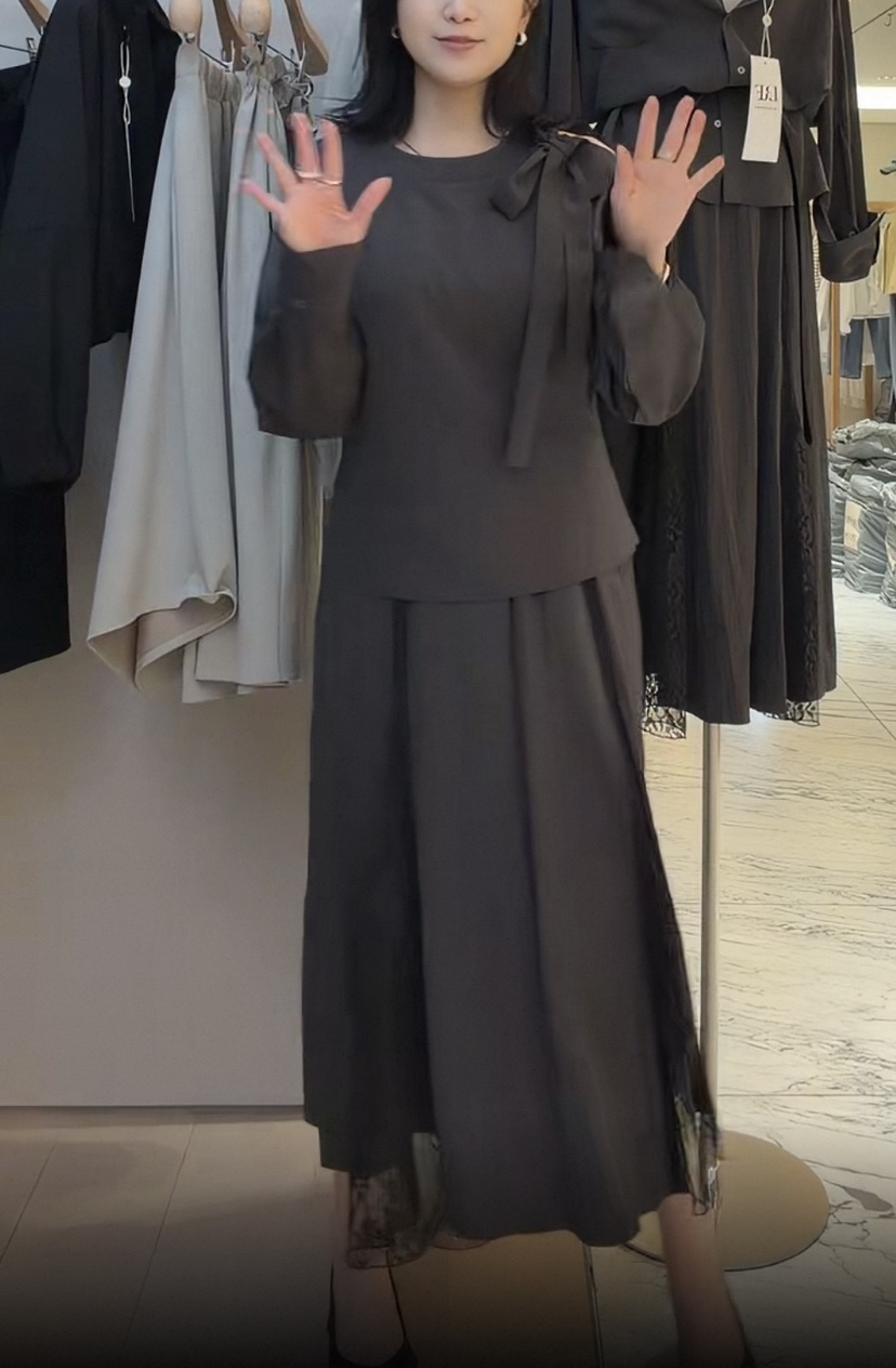 PLUS HONG-P韓國代購女裝新品26春夏休閑襯衫蕾絲衫系帶LORA FAMILY/PLUS HONG襯衫/蕾絲衫