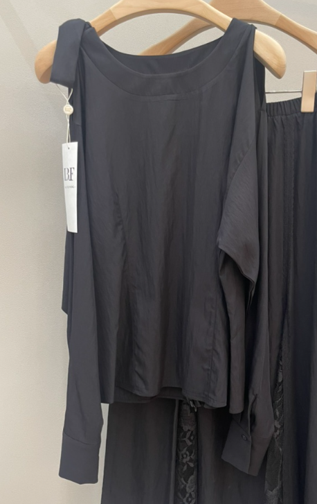 PLUS HONG-P韓國代購女裝新品26春夏休閑襯衫蕾絲衫系帶LORA FAMILY/PLUS HONG襯衫/蕾絲衫圖色3