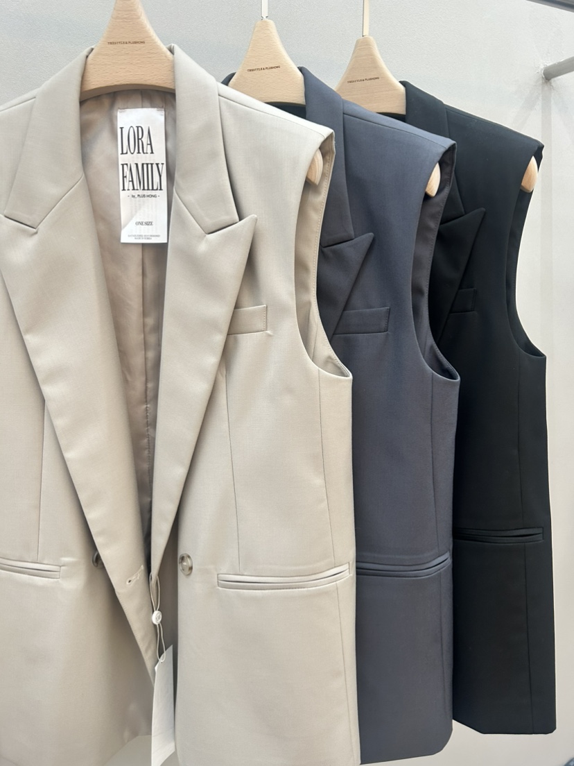 PLUS HONG-P東大門實拍女裝新品26春夏推薦熱賣職業馬甲LORA FAMILY/PLUS HONG馬甲