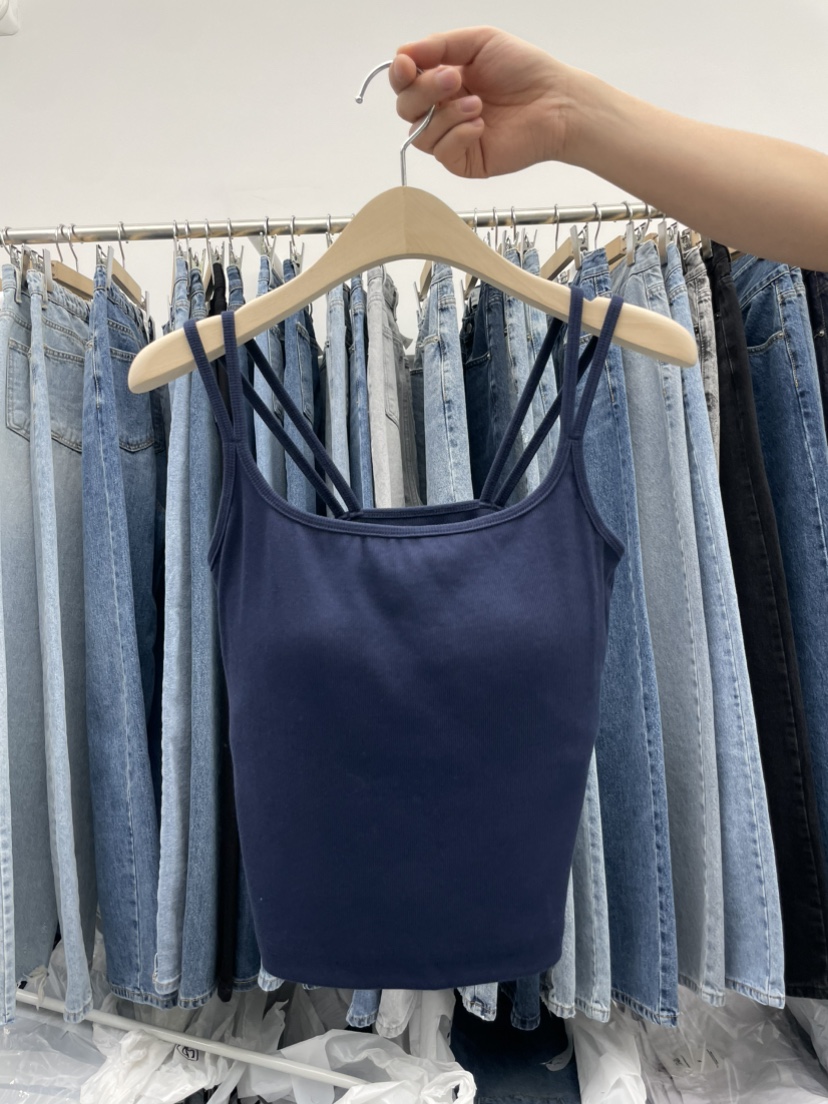 PAI東大門代購女裝新款職業熱賣休閑推薦人氣真品吊帶背心[PΛi]_PAi吊帶/背心圖色2深藍色