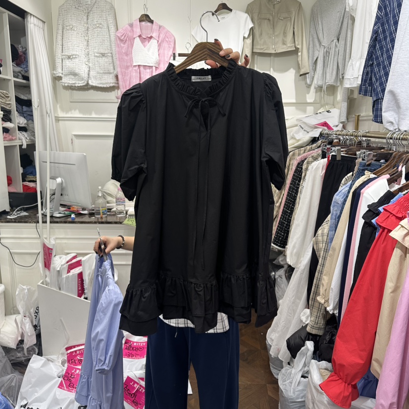 J.RITZY東大門實拍女裝新品人氣職業休閑襯衫蕾絲衫荷葉邊J.RITZY襯衫/蕾絲衫圖色3