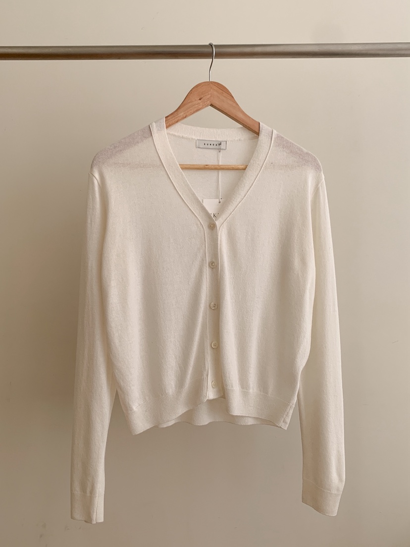 FF/SUNDAY韓國代購女裝新品熱賣26春夏針織衫V領真絲開衫FF/SUNDAY針織衫圖色1