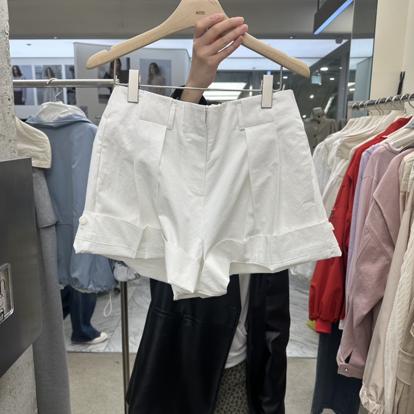 AMOEBA東大門實拍女裝新品26春夏時尚休閑熱賣推薦短褲紐扣AMOEBA短褲圖色1