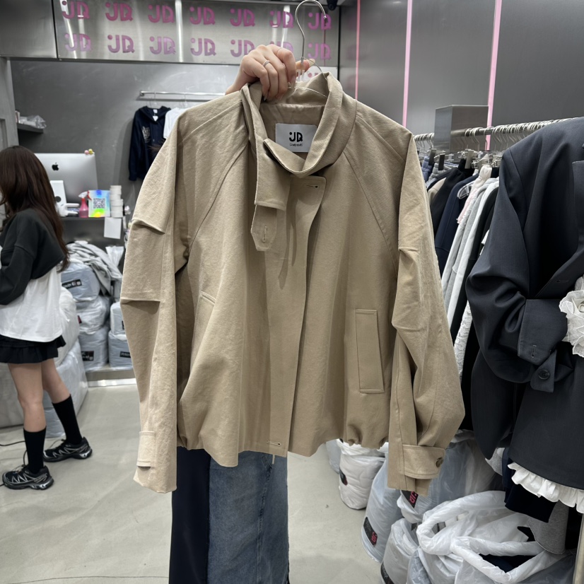 JUDYQUE韓國代購女裝新品26春夏推薦人氣休閑夾克棉質短款JUDYQUE夾克圖色1