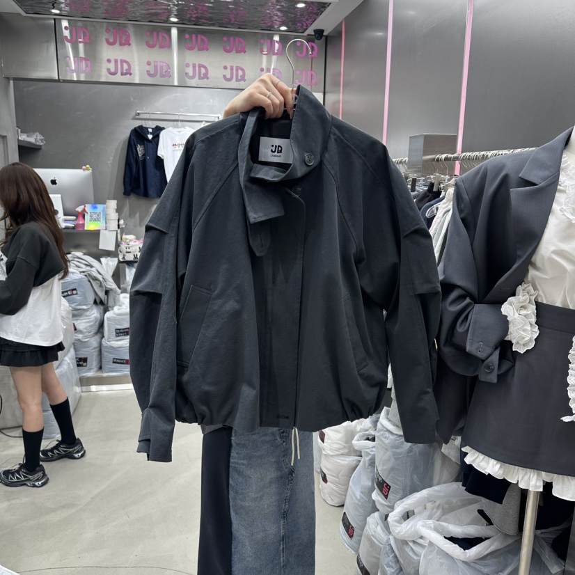 JUDYQUE韓國代購女裝新品26春夏推薦人氣休閑夾克棉質短款JUDYQUE夾克圖色2