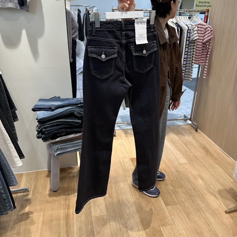 ZIPPER/STEADY東大門代購女士新品時尚人氣推薦牛仔褲喇叭ZIPPER/STEADY牛仔褲