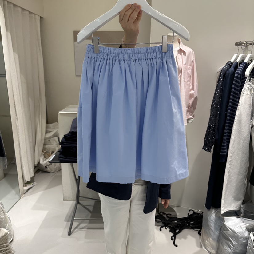 LORING RE I東大門代購女士新品26春夏熱賣短裙褶皺紐扣LORING RE-I/BARE短裙