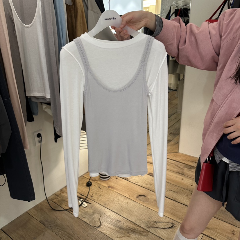 CREAM VILLA東大門代購女裝新品時尚吊帶背心不含內搭CREAMVILLA吊帶/背心圖色3