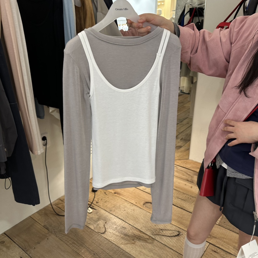 CREAM VILLA東大門代購女裝新品時尚吊帶背心不含內搭CREAMVILLA吊帶/背心圖色4