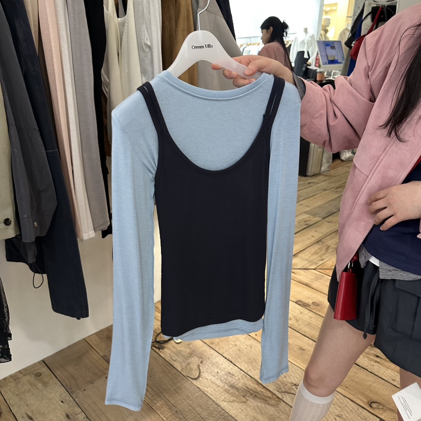 CREAM VILLA東大門代購女裝新品時尚吊帶背心不含內搭CREAMVILLA吊帶/背心圖色6