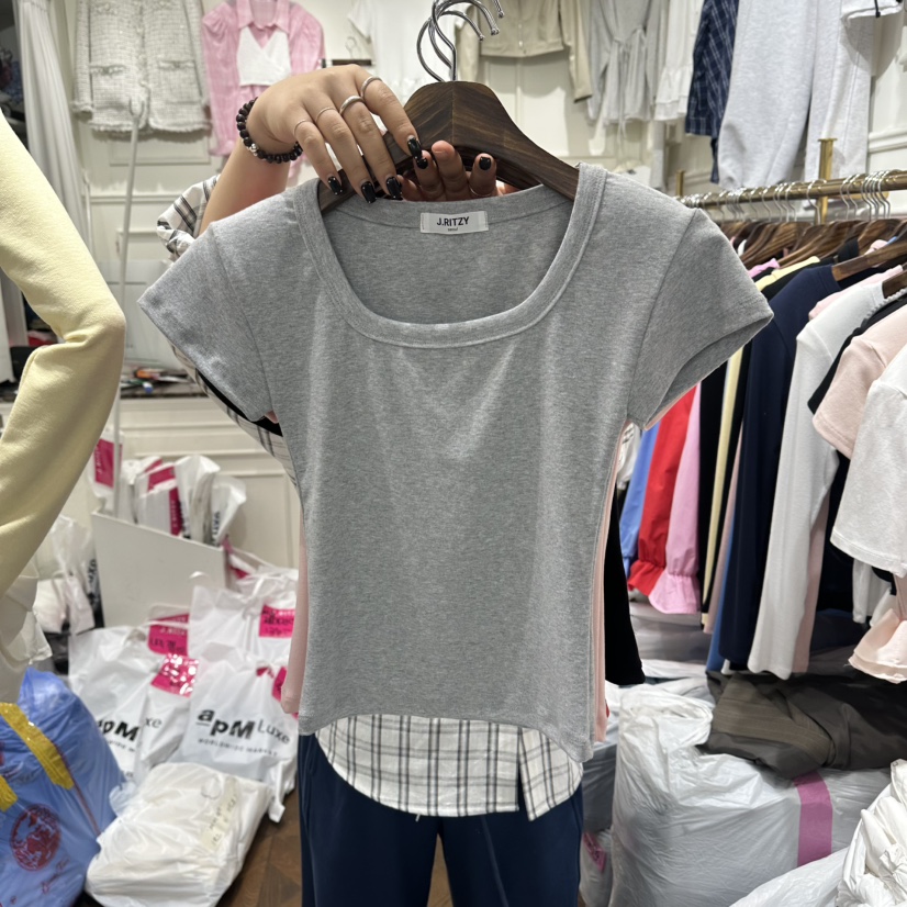 J.RITZY東大門實拍女士新款熱賣休閑時尚26春夏人氣推薦T恤J.RITZYT恤圖色2
