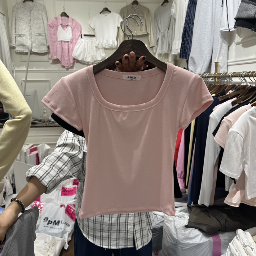 J.RITZY東大門實拍女士新款熱賣休閑時尚26春夏人氣推薦T恤J.RITZYT恤圖色3