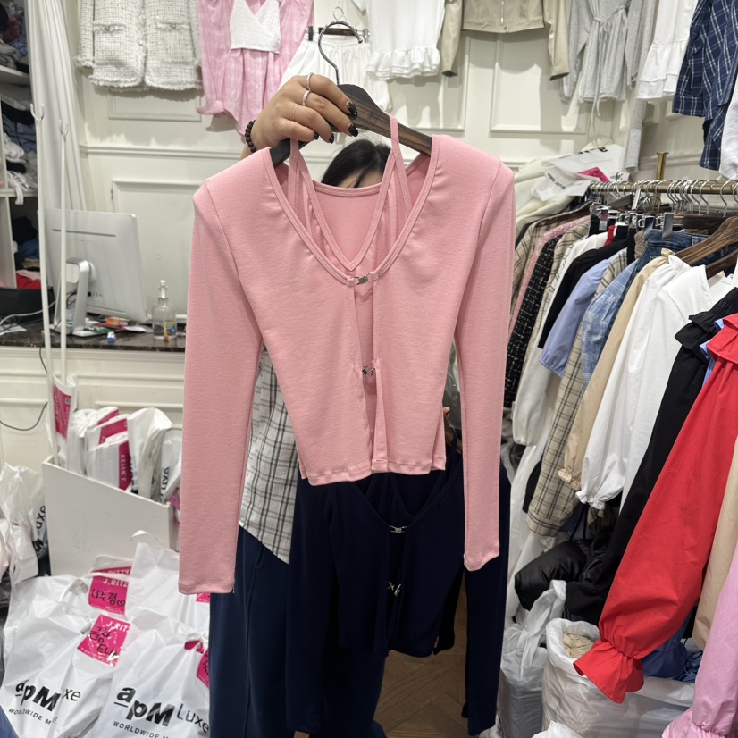 J.RITZY東大門實拍女士新款時尚真品26春夏針織衫假兩件J.RITZY針織衫圖色3