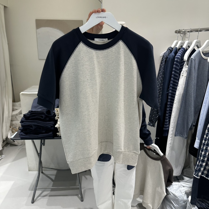 LORING RE I東大門實拍女裝新品人氣真品時尚職業休閑T恤LORING RE-I/BARET恤圖色1深藍色