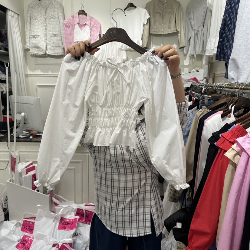 J.RITZY東大門直郵女裝新款26春夏真品熱賣推薦襯衫蕾絲衫J.RITZY襯衫/蕾絲衫圖色2