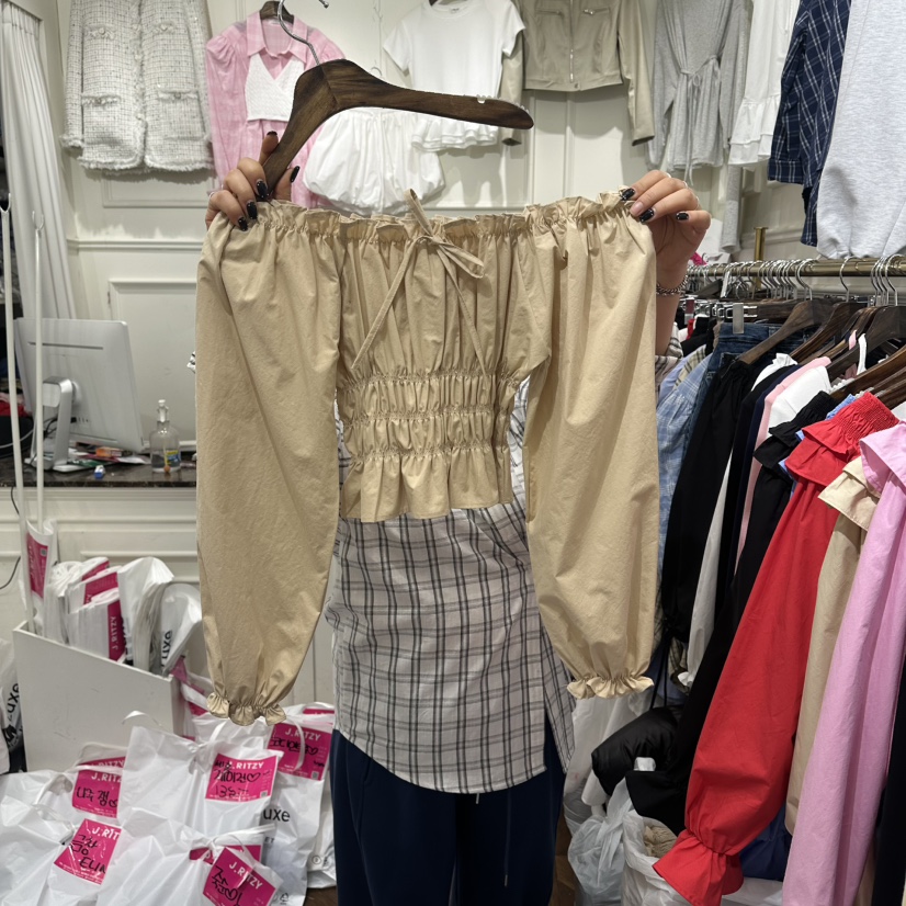 J.RITZY東大門直郵女裝新款26春夏真品熱賣推薦襯衫蕾絲衫J.RITZY襯衫/蕾絲衫圖色3