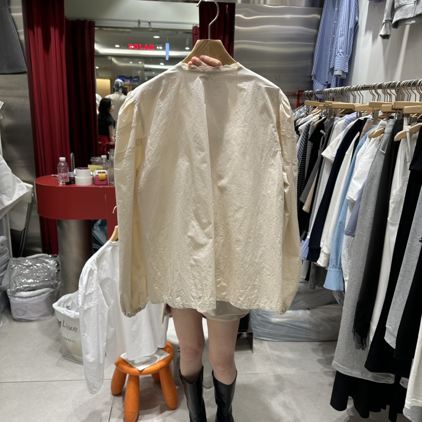 SOLAR東大門代購女裝新款熱賣時尚真品人氣26春夏襯衫蕾絲衫SOLAR襯衫/蕾絲衫