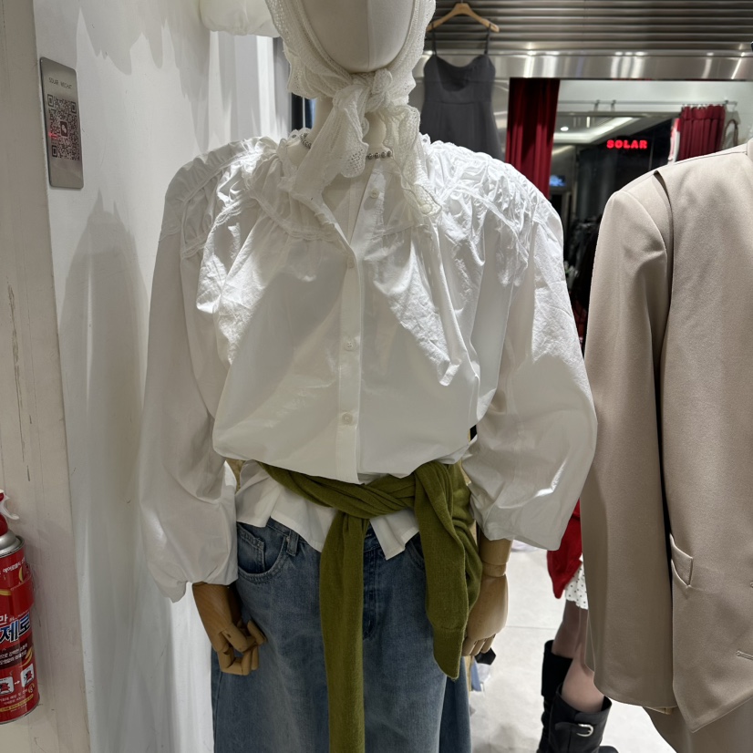 SOLAR東大門代購女裝新款熱賣時尚真品人氣26春夏襯衫蕾絲衫SOLAR襯衫/蕾絲衫