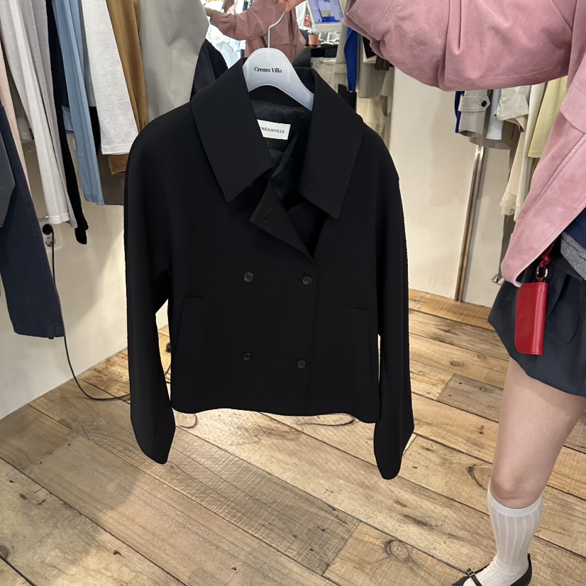 CREAM VILLA韓國代購女裝新款真品夾克CREAMVILLA夾克圖色1黑色