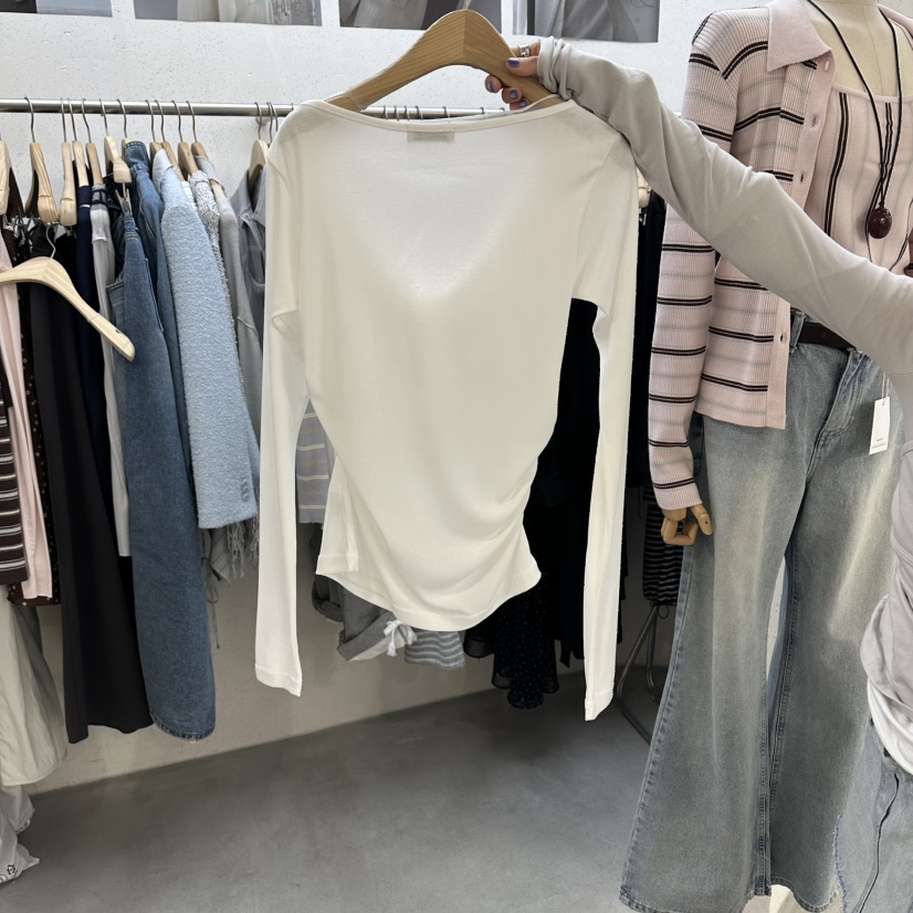 FOUNDATION東大門代購女士新品人氣時尚休閑熱賣26春夏長袖T恤FOUNDATION長袖T恤