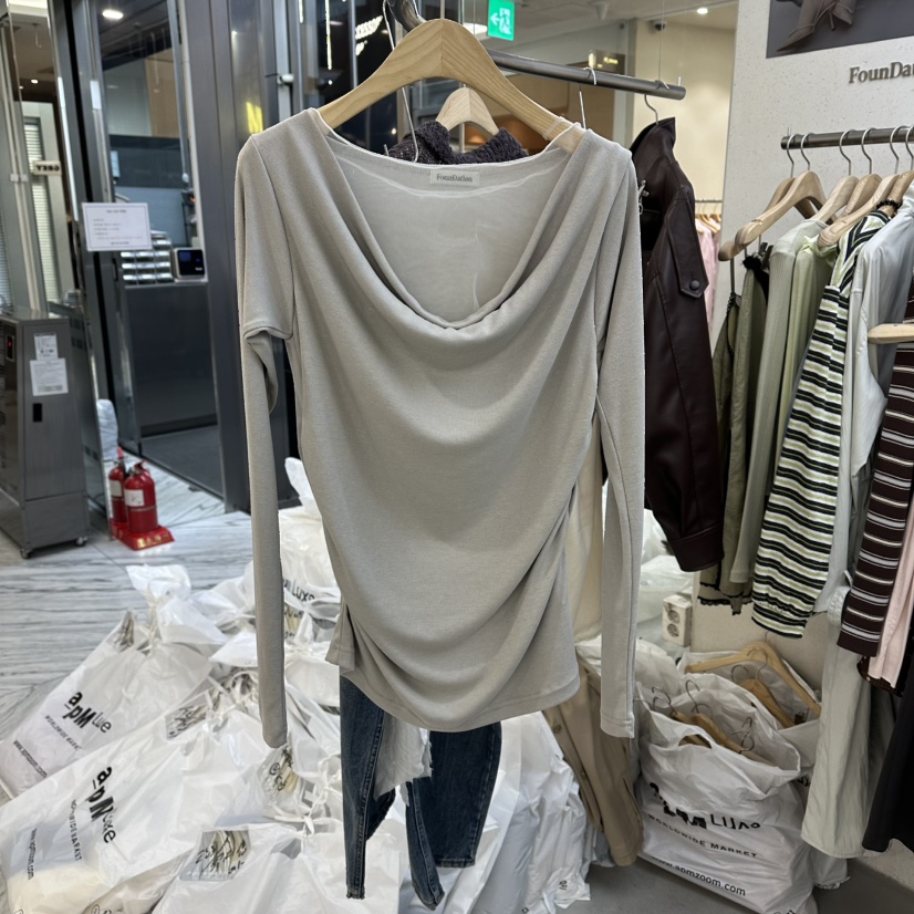 FOUNDATION東大門代購女士新品人氣時尚休閑熱賣26春夏長袖T恤FOUNDATION長袖T恤圖色2