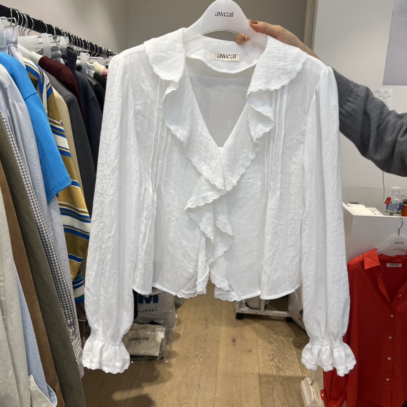 RUMIRU/AWEAR韓國代購女裝新品人氣推薦時尚職業襯衫蕾絲衫awear/RUMIRU襯衫/蕾絲衫圖色1