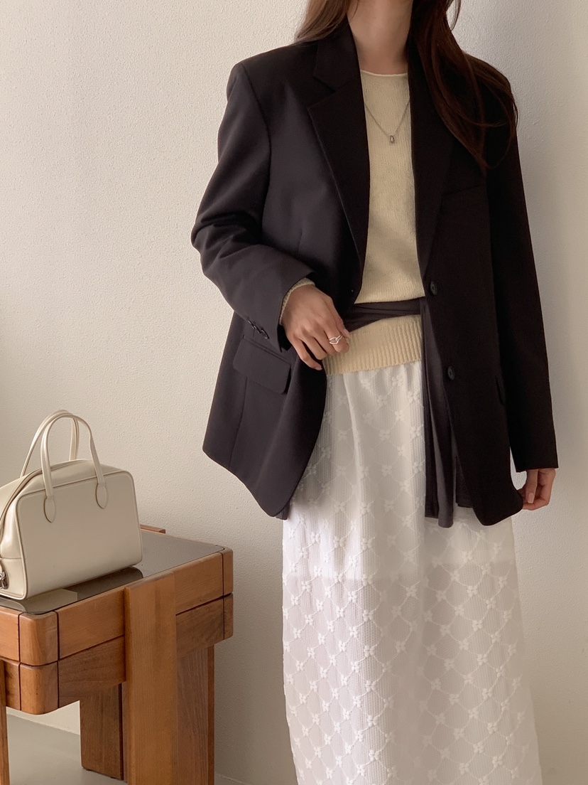 FF/SUNDAY東大門代購女裝新品職業推薦時尚夾克雙扣夾克FF/SUNDAY夾克圖色3