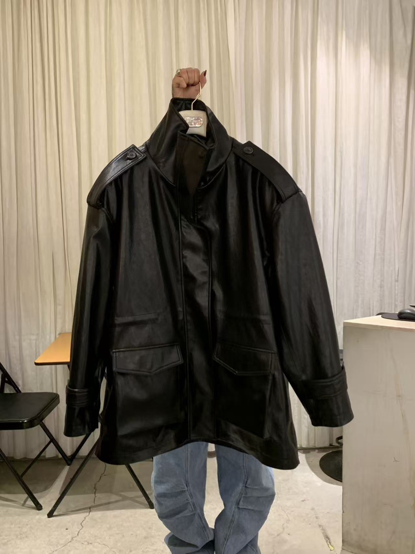 PAPERMOON韓國直郵女裝新款人氣時尚休閑推薦熱賣夾克皮革paper moon夾克圖色1