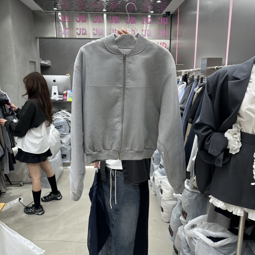 JUDYQUE東大門代購女裝新款真品熱賣休閑時尚夾克網眼拉鏈JUDYQUE夾克圖色2