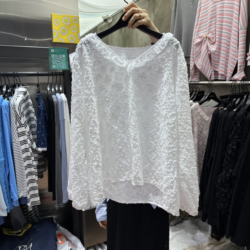 RUNWAY-런웨이東大門實拍女士新款26春夏職業襯衫蕾絲衫RUNWAY襯衫/蕾絲衫圖色1