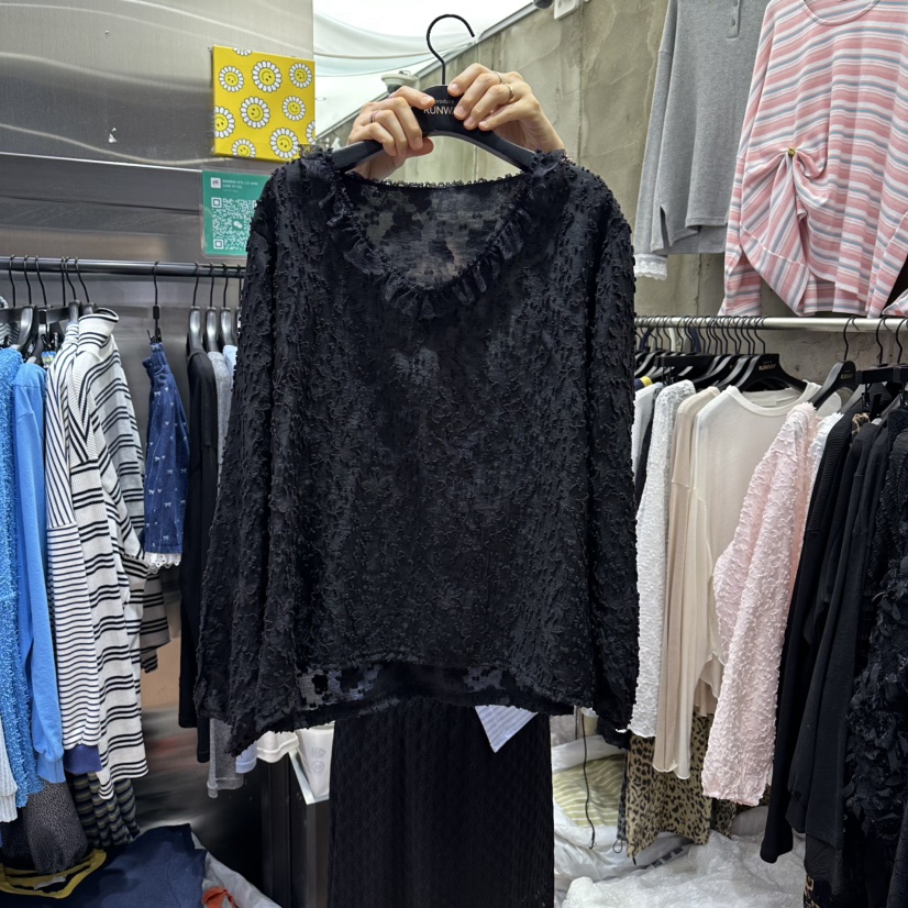 RUNWAY-런웨이東大門實拍女士新款26春夏職業襯衫蕾絲衫RUNWAY襯衫/蕾絲衫圖色3