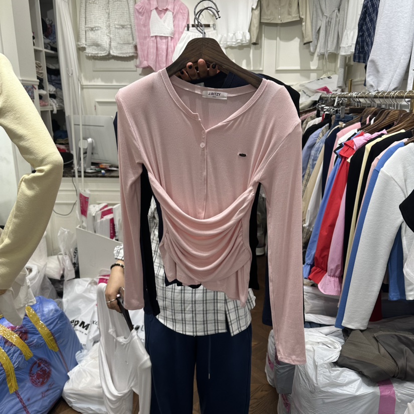 J.RITZY韓國直郵女士新款職業26春夏真品休閑長袖T恤假兩件J.RITZY長袖T恤圖色3