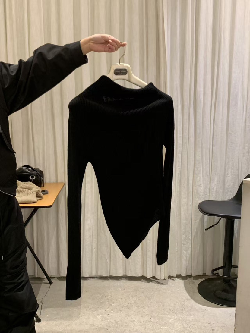 PAPERMOON東大門代購女士新品熱賣人氣26春夏職業針織衫羅紋paper moon針織衫圖色1