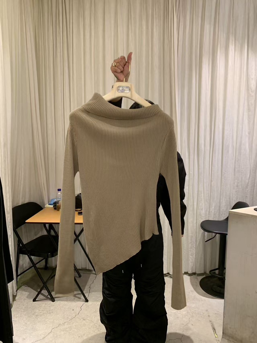 PAPERMOON東大門代購女士新品熱賣人氣26春夏職業針織衫羅紋paper moon針織衫圖色2