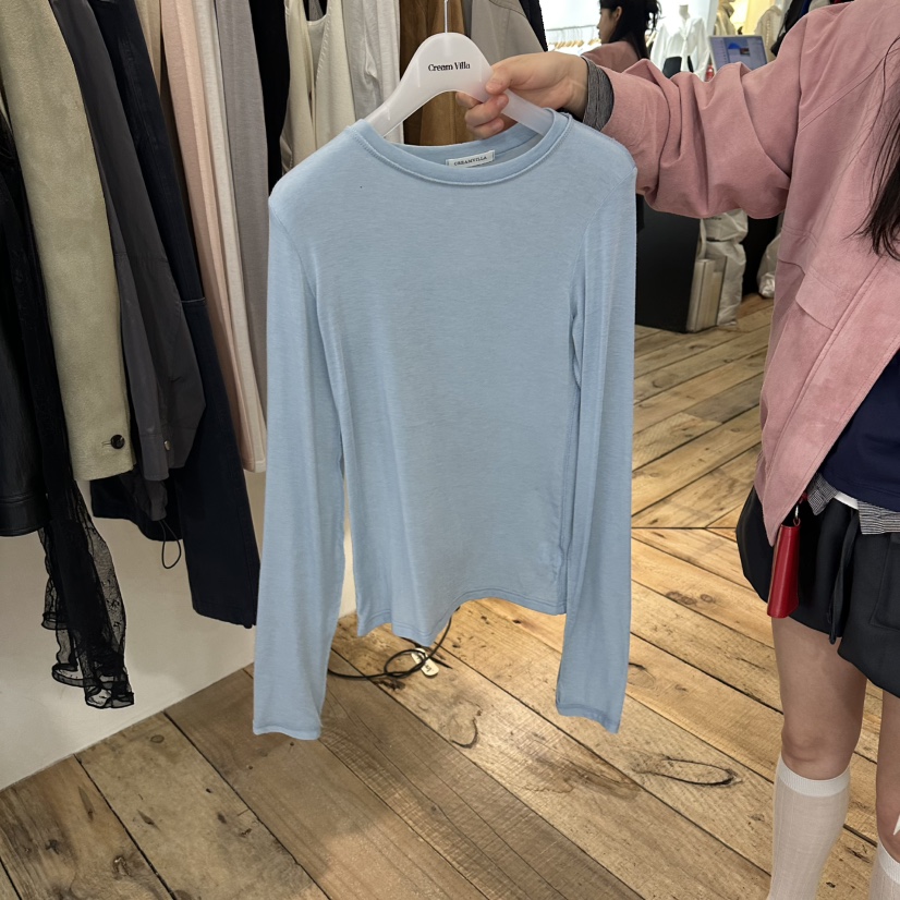 CREAM VILLA韓國直郵女士新款熱賣長袖T恤CREAMVILLA長袖T恤圖色6