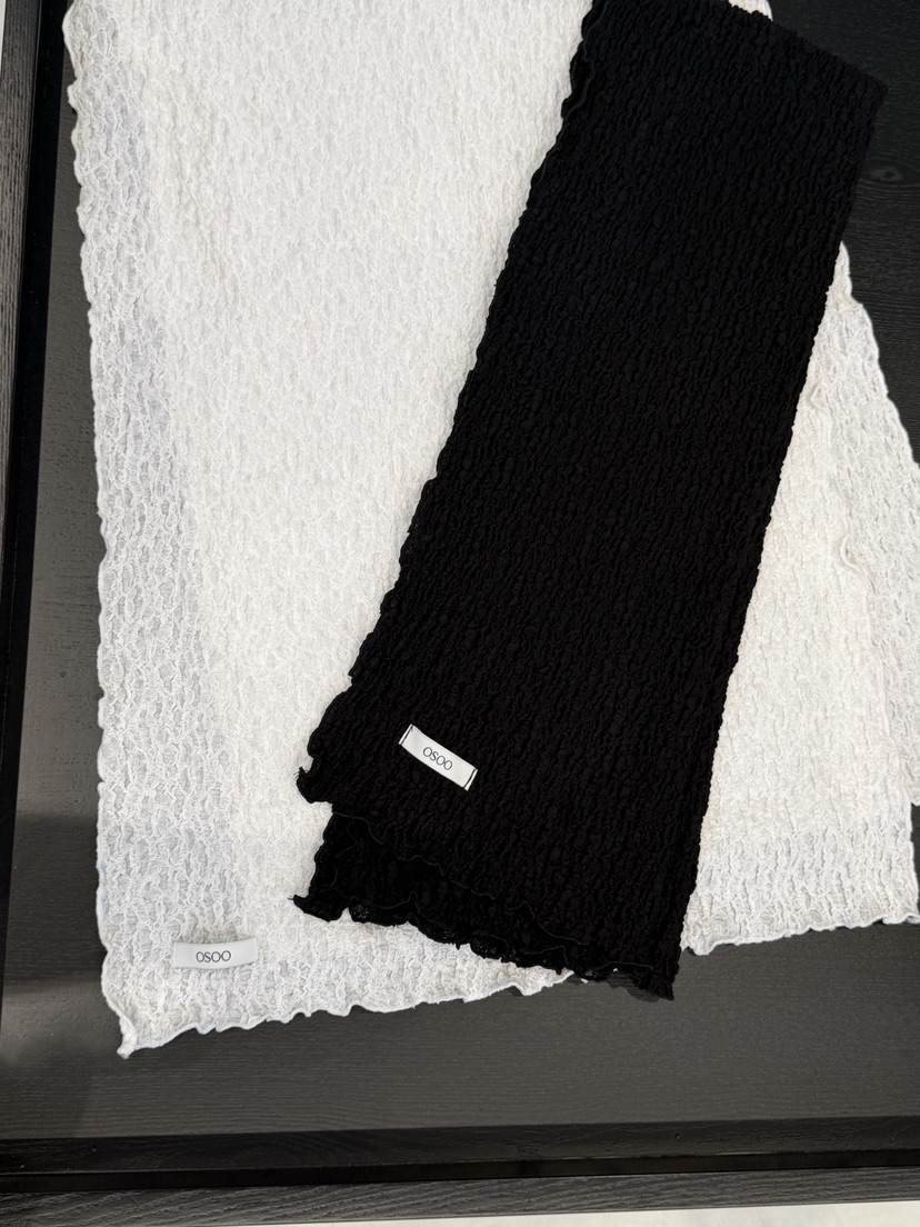 OSOO韓國直郵女裝新品推薦熱賣職業26春夏圍巾披肩褶皺圍巾OSOO圍巾/披肩