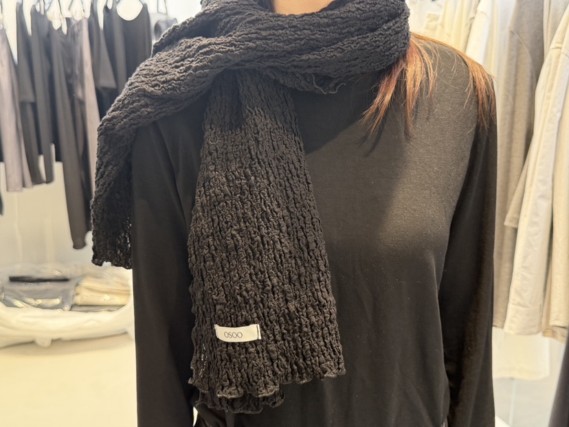 OSOO韓國直郵女裝新品推薦熱賣職業26春夏圍巾披肩褶皺圍巾OSOO圍巾/披肩圖色2