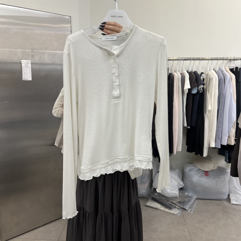 PORTS MOSS東大門直郵女裝新品人氣26春夏推薦時尚長袖T恤PORTS MOSS長袖T恤圖色1