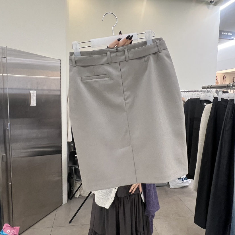 PORTS MOSS韓國直郵女士新款真品時尚熱賣休閑短裙口袋腰帶PORTS MOSS短裙