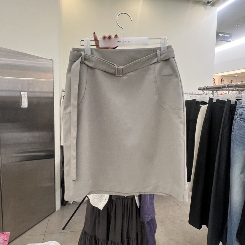 PORTS MOSS韓國直郵女士新款真品時尚熱賣休閑短裙口袋腰帶PORTS MOSS短裙圖色1