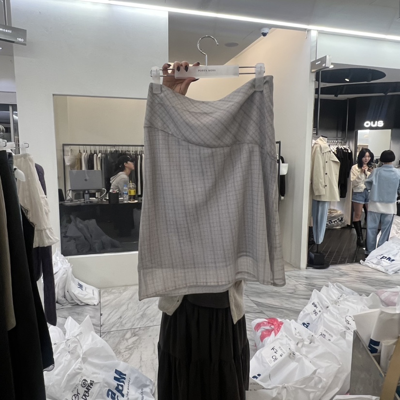 PORTS MOSS韓國代購女士新款26春夏真品休閑半身裙中短裙PORTS MOSS半身裙/中短裙圖色1