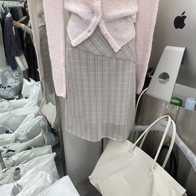 PORTS MOSS韓國代購女士新款26春夏真品休閑半身裙中短裙PORTS MOSS半身裙/中短裙圖色2