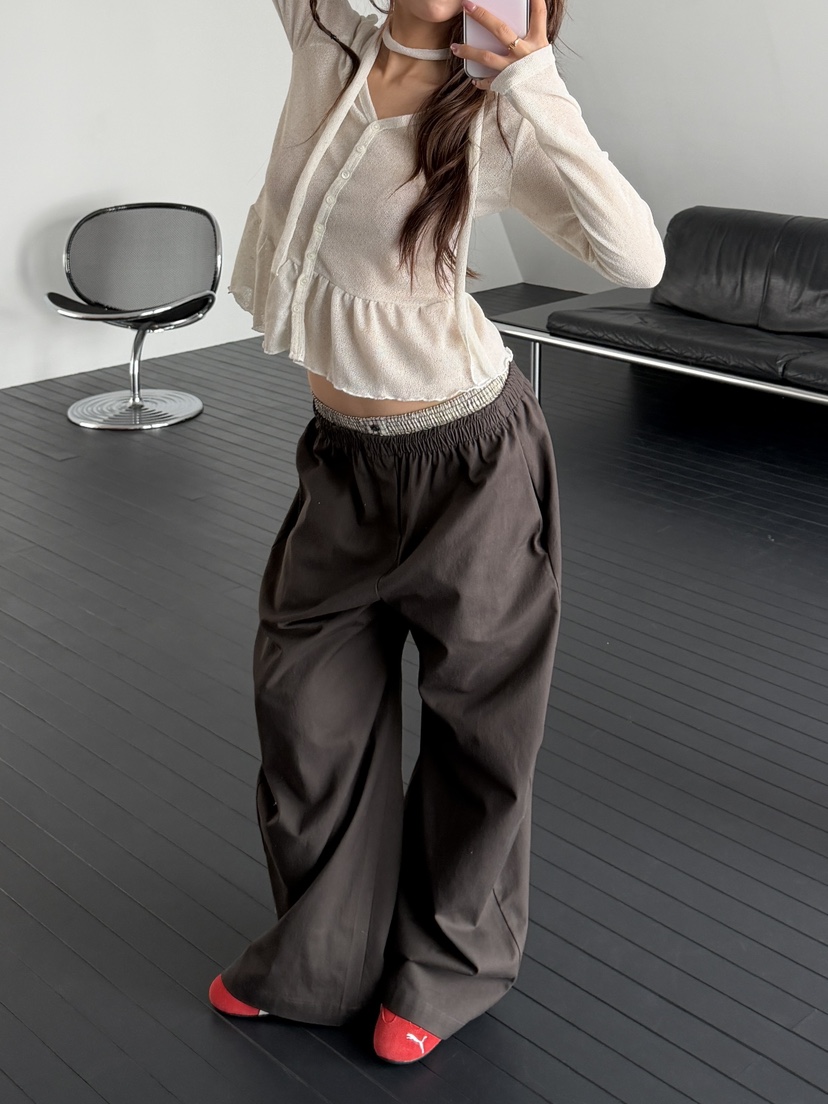 I MFACT東大門實拍女士新品休閑推薦熱賣26春夏真品休閑褲I MFACT休閑褲