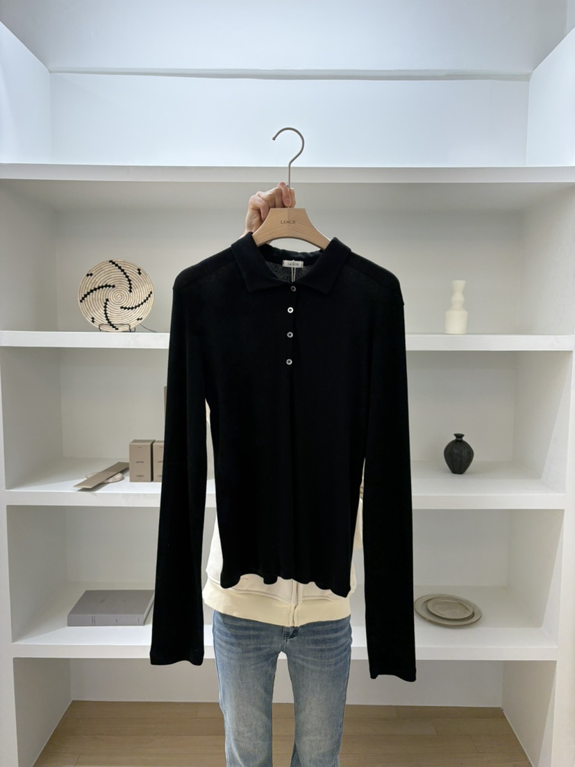 LANCH東大門直郵女士新款推薦真品熱賣職業26春夏長袖T恤紐扣LANCH長袖T恤圖色3